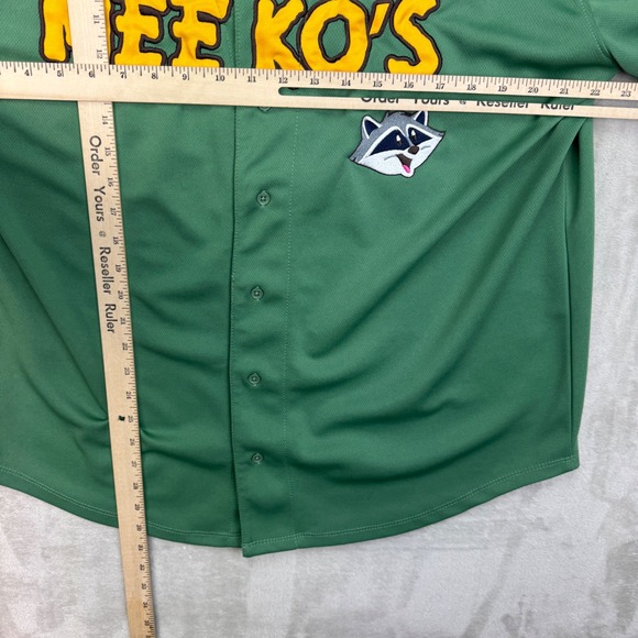 BoxLunch Disney Princess Pocahontas Meeko Baseball Jersey Green XL 95 Mens - Picture 7 of 8